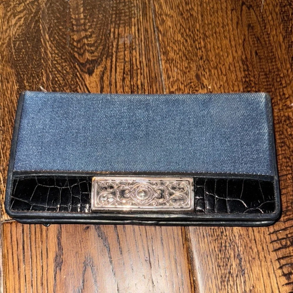 BRIGHTON Stylish Blue and Black Clutch Wallet
